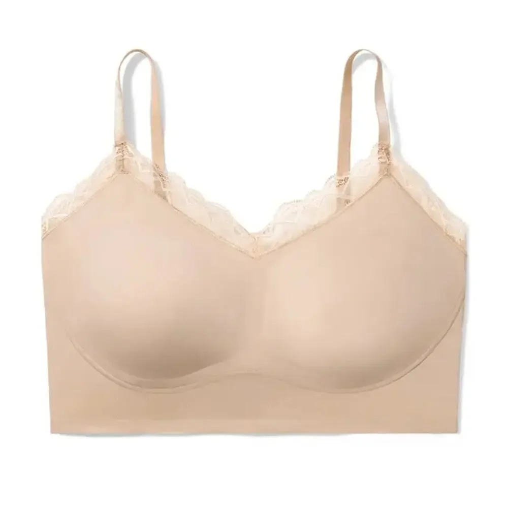 True Body Lift Lace Triangle Bra in Nude, Size XS